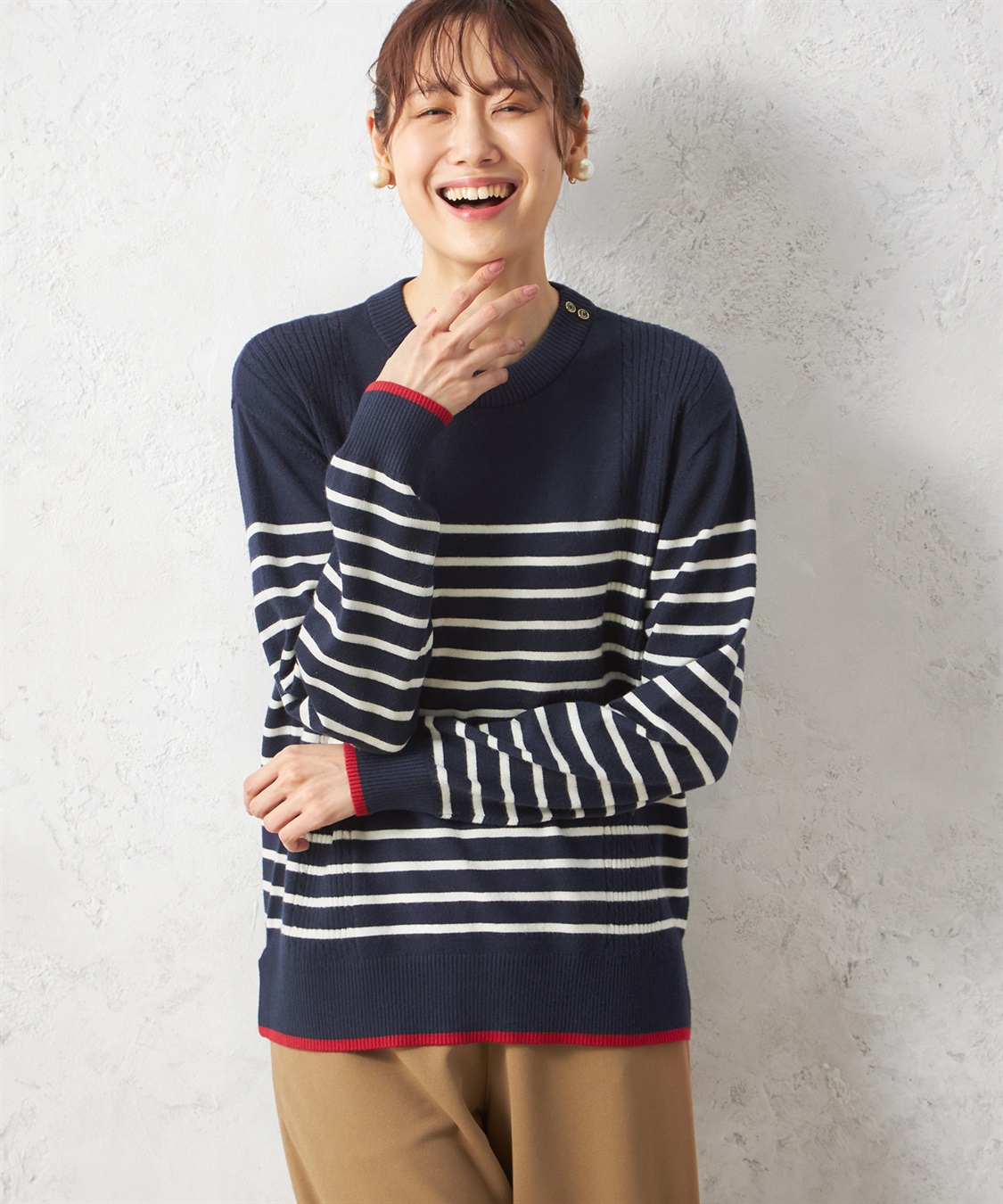 パネルボーダープルオーバー Petit Honfleur｜クロスプラス公式通販サイト