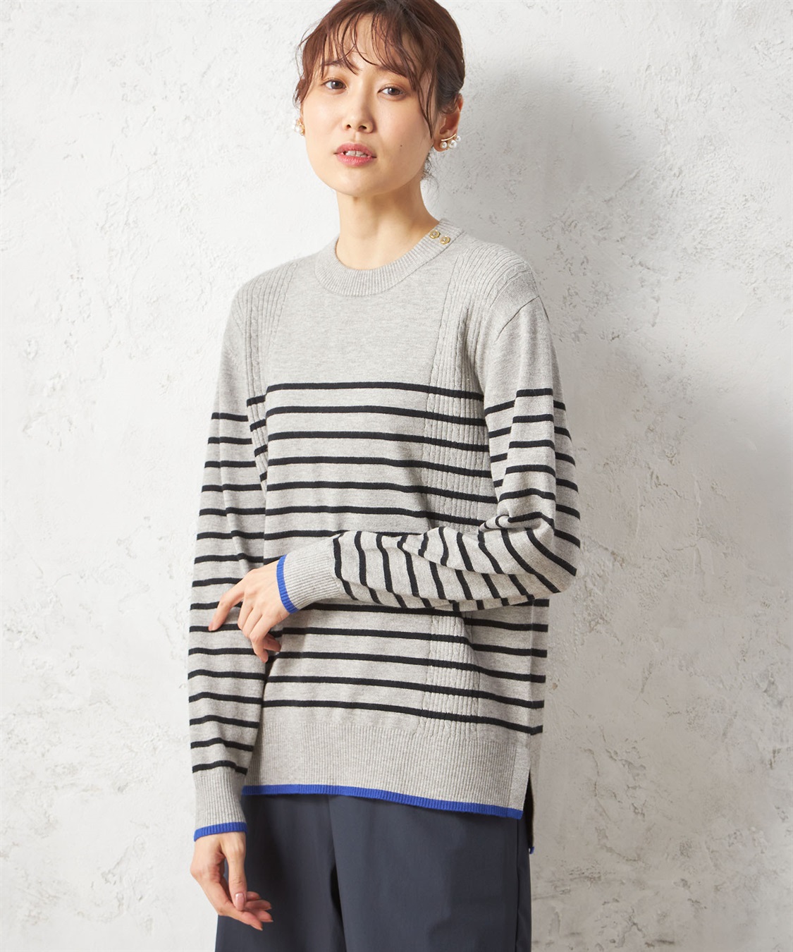 パネルボーダープルオーバー Petit Honfleur｜クロスプラス公式通販サイト