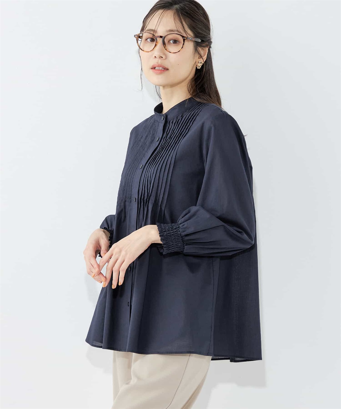 ピンタックブラウス Petit Honfleur｜クロスプラス公式通販サイト