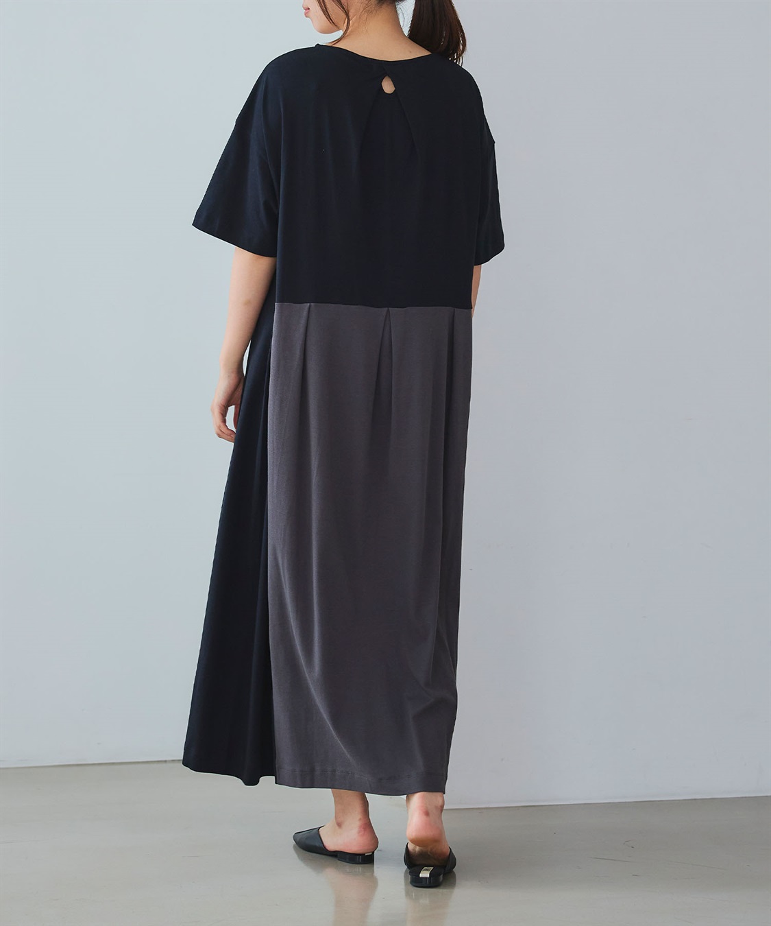 接触冷感ツートンカラーワンピース ATS｜クロスプラス公式通販サイト