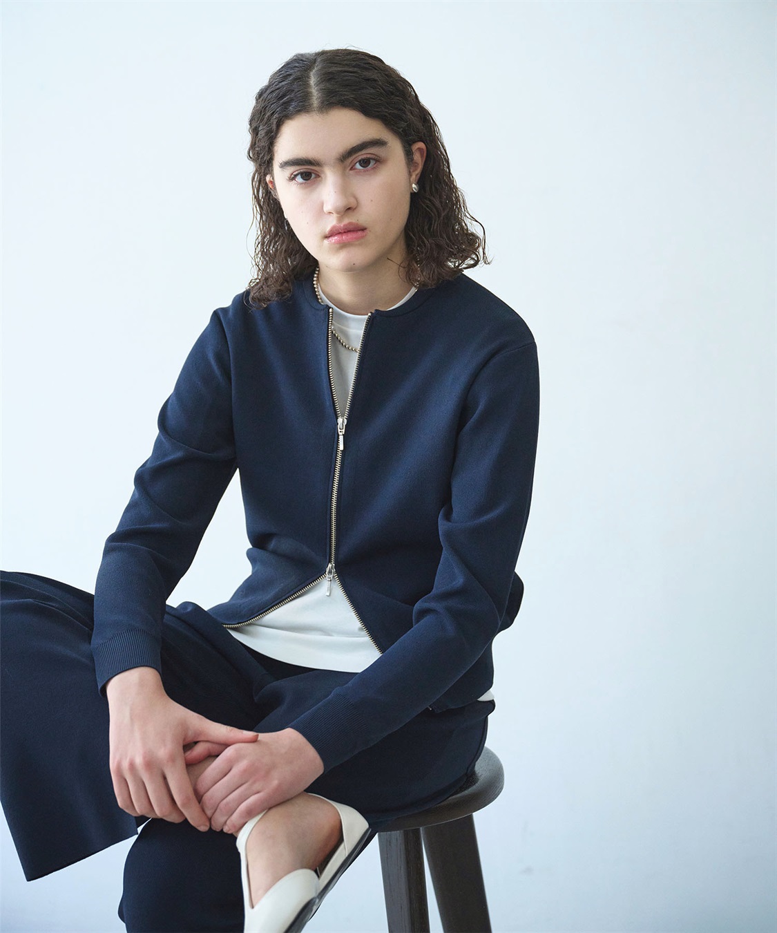 Wジップニットブルゾン【CLEAN MOTION】 N.O.R.C｜クロスプラス公式