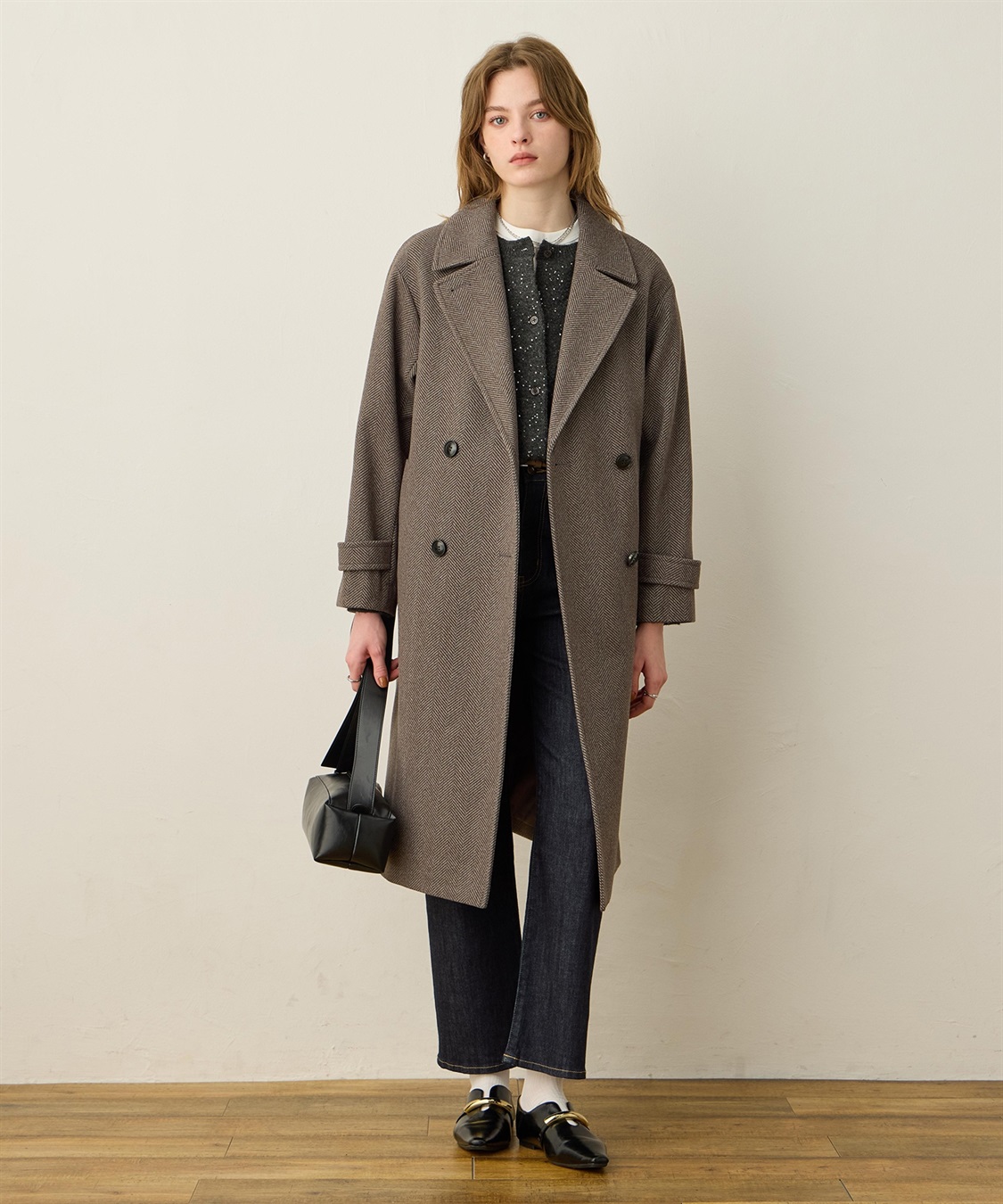 ダブルチェスターロングコート LE SOUK HOLIDAY｜クロスプラス公式通販