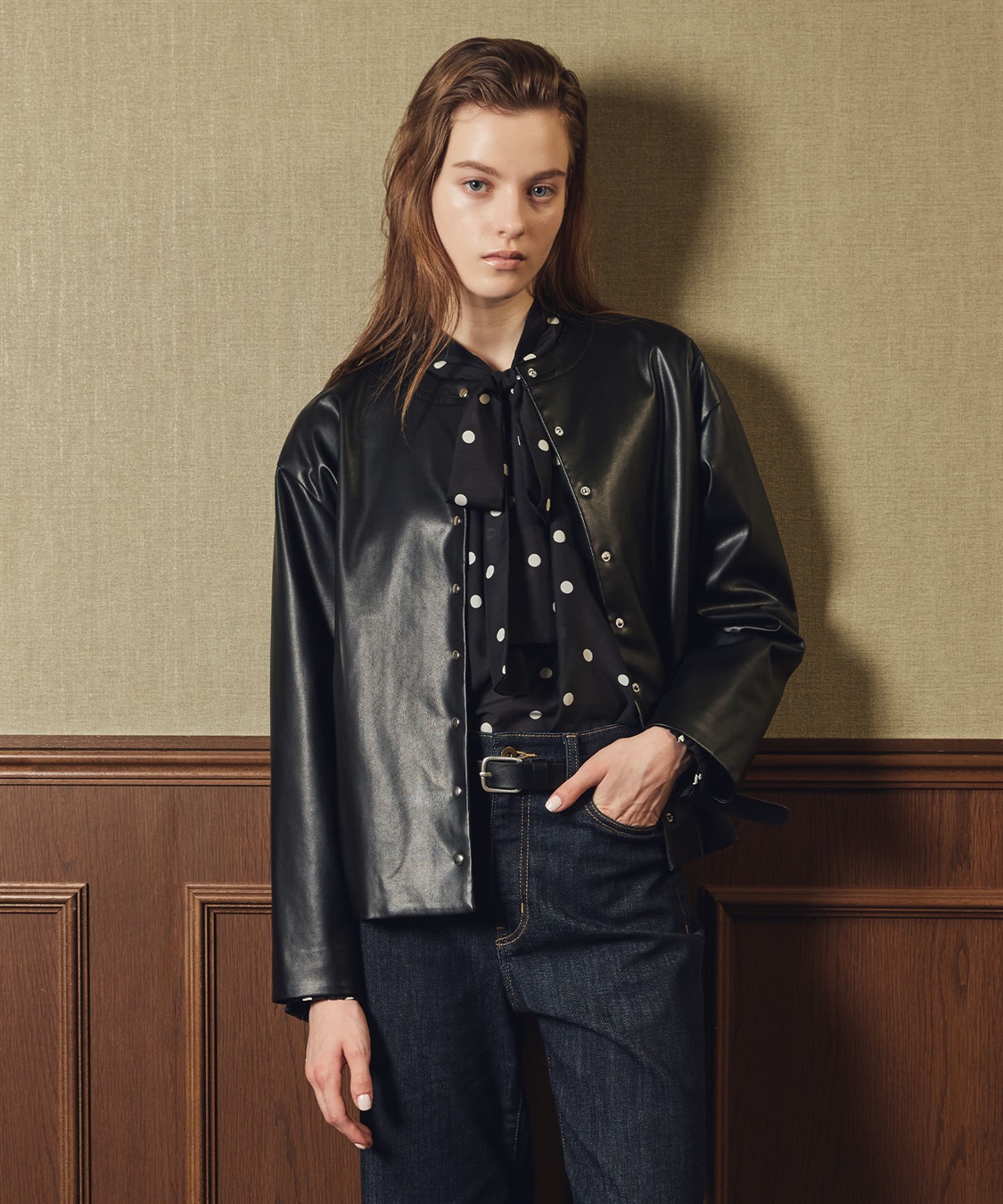 フェイクレザーブルゾン LE SOUK HOLIDAY｜クロスプラス公式通販サイト