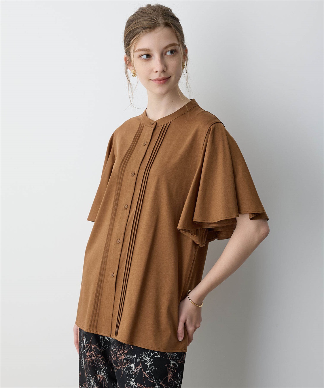 フリルブラウス LE SOUK HOLIDAY｜クロスプラス公式通販サイト