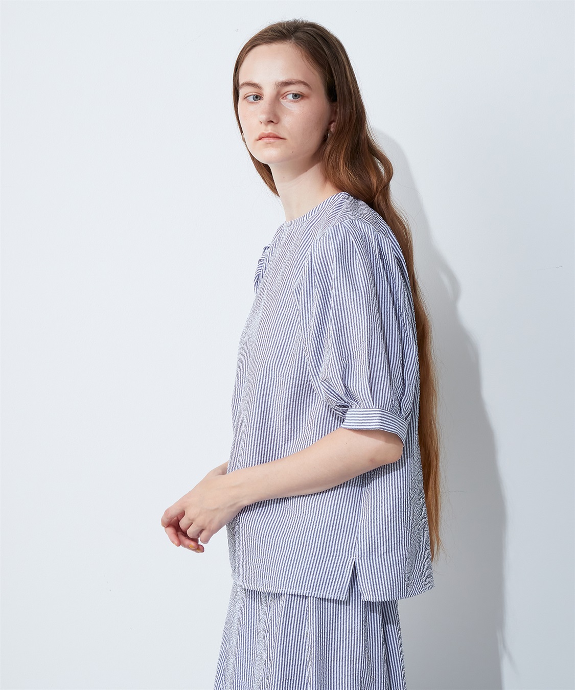 タックスリーブサッカーブラウス LE SOUK HOLIDAY｜クロスプラス公式