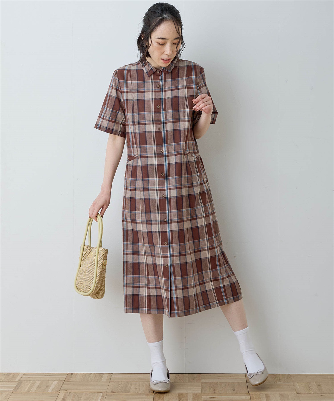 チェックワンピース DECOY｜クロスプラス公式通販サイト