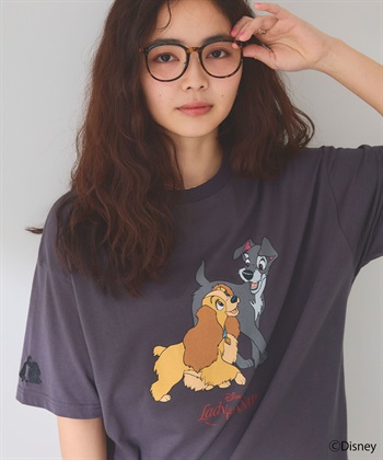 Disney/ディズニー】わんわん物語レディ＆トランプ半袖プリントTシャツ