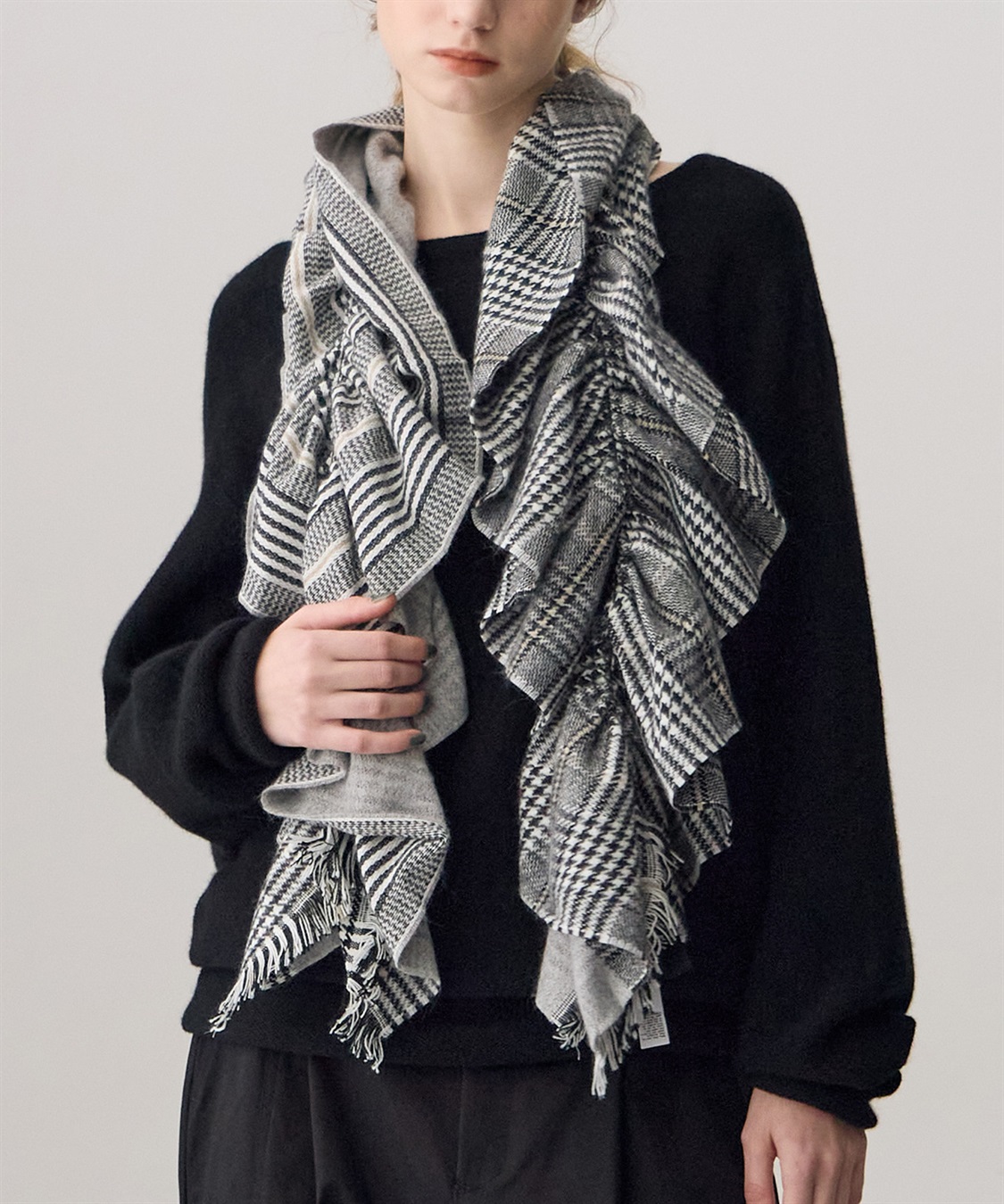 グレンチェック柄ストール ATSURO TAYAMA｜クロスプラス公式通販サイト