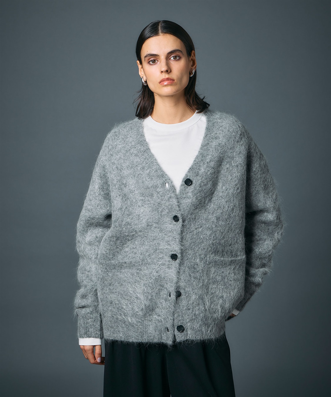 アルパカシャギーニットカーディガン N.O.R.C｜クロスプラス公式通販サイト