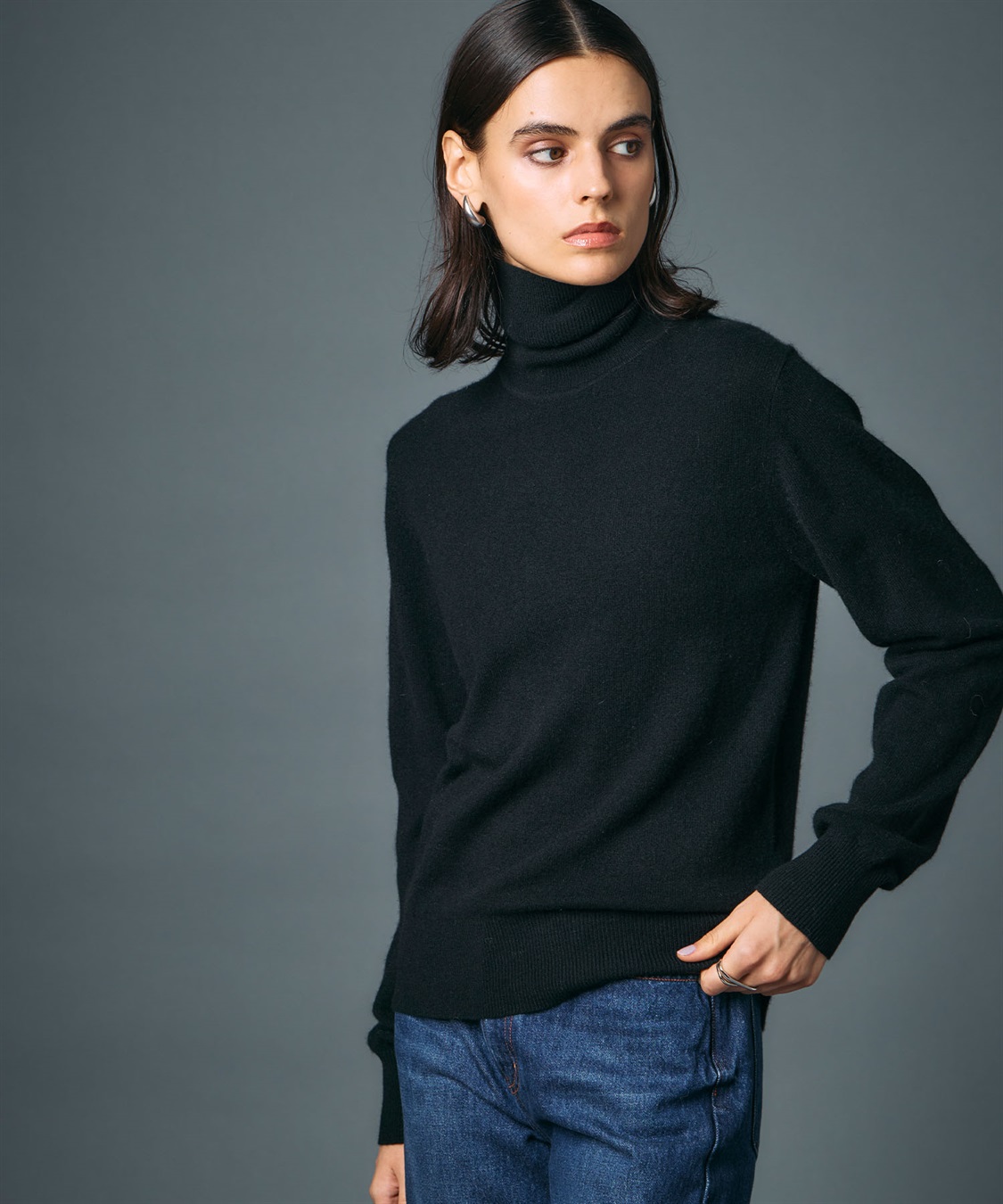 CASHMERE100%】カシミヤタートルネックニット N.O.R.C｜クロスプラス