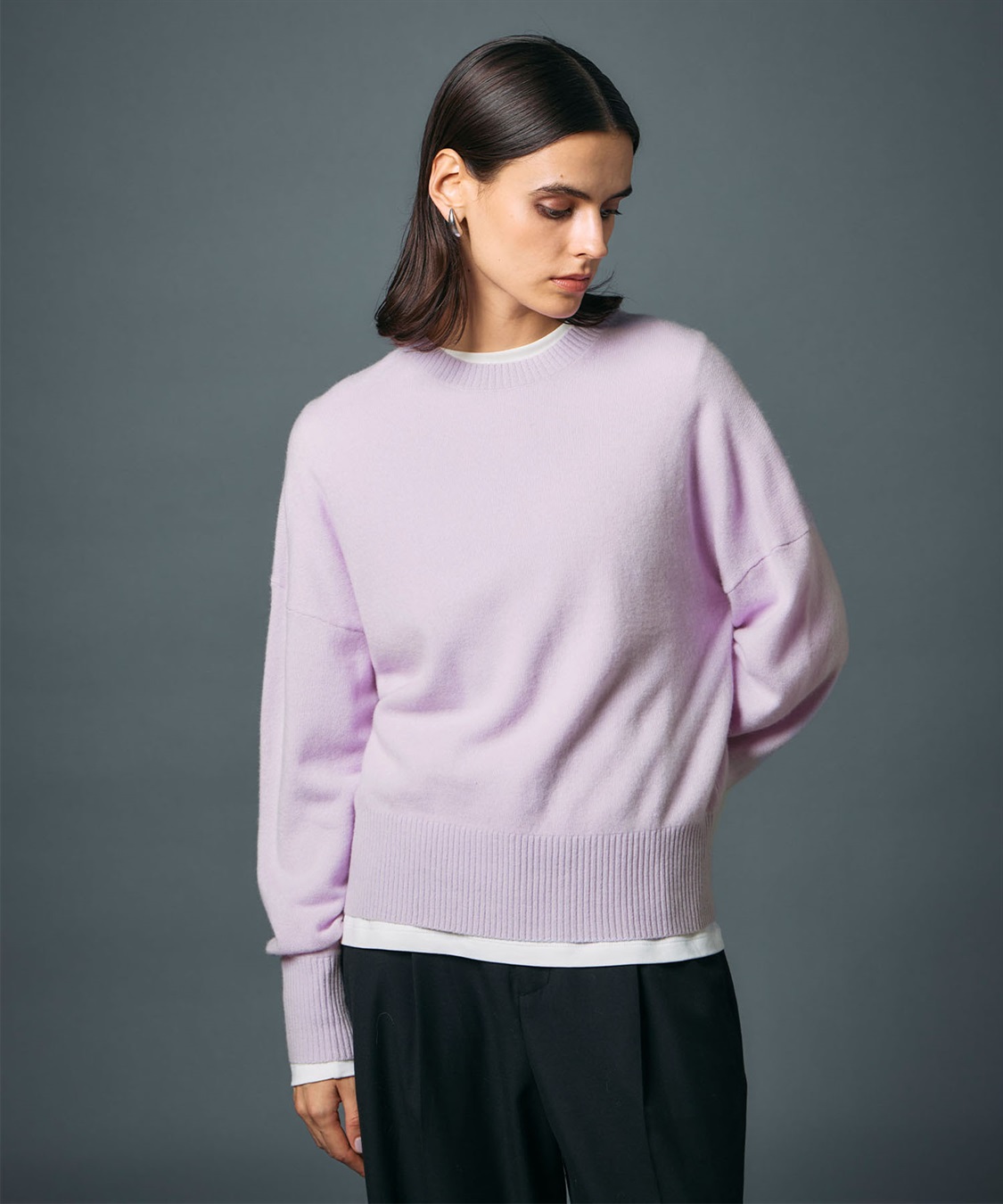 CASHMERE100%】カシミヤクルーネックニット N.O.R.C｜クロスプラス公式