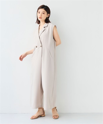 シワになりにくい》サマナチュラ リネンライクテーラードジャンプ