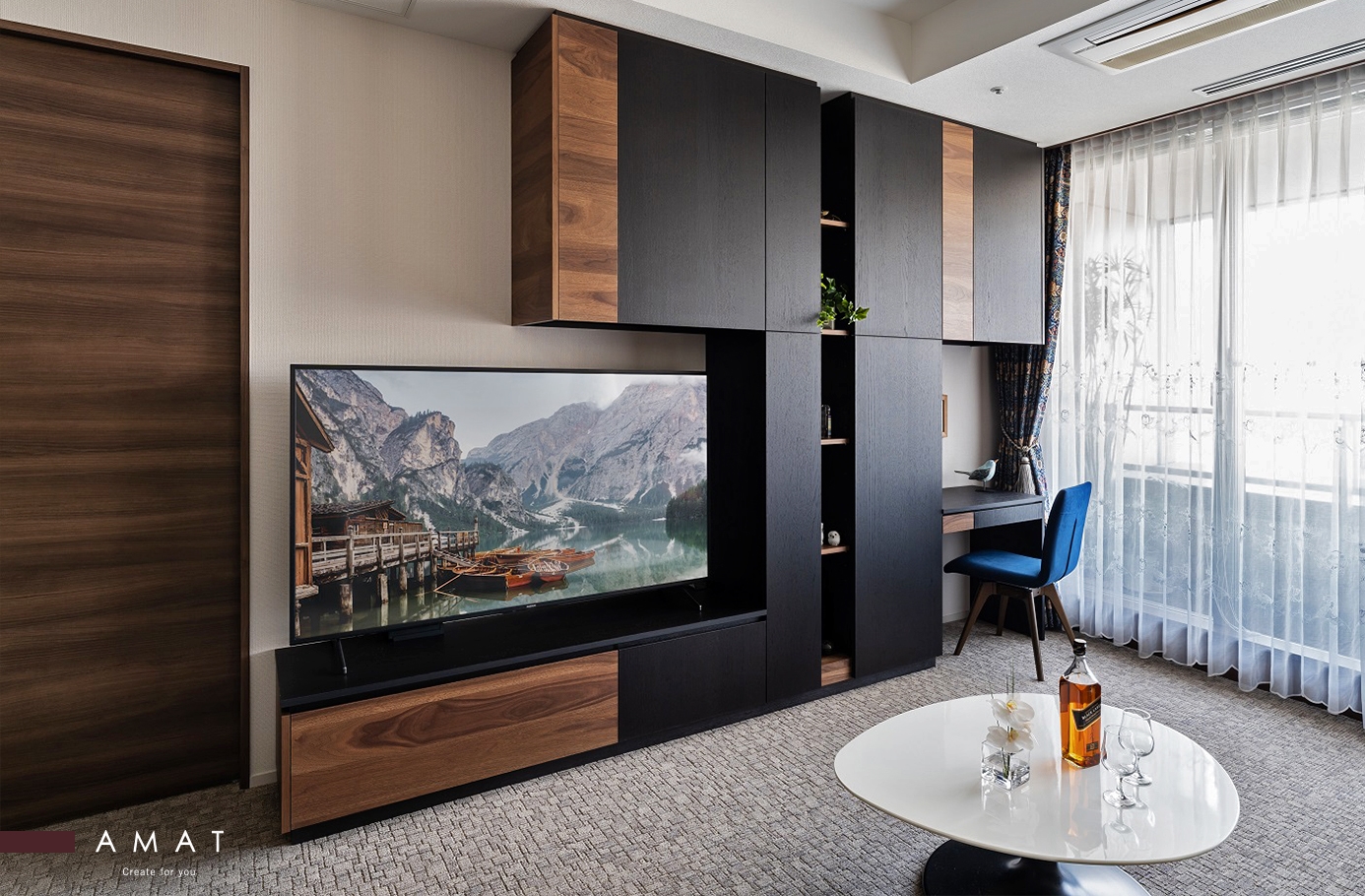 テレビボード｜事例No:C6710｜オーダー家具施工事例｜オーダーメイド