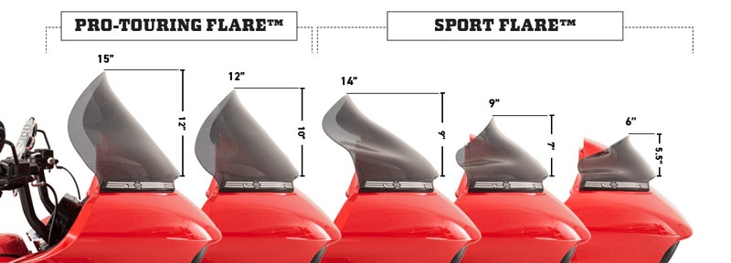 SPORT FLARE ウインドシールド 14インチ - KLOCK Werks | アンバーピース