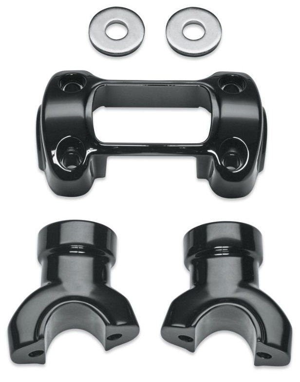 ハンドルバーライザー＆クランプキット ブラック - Harley Davidson