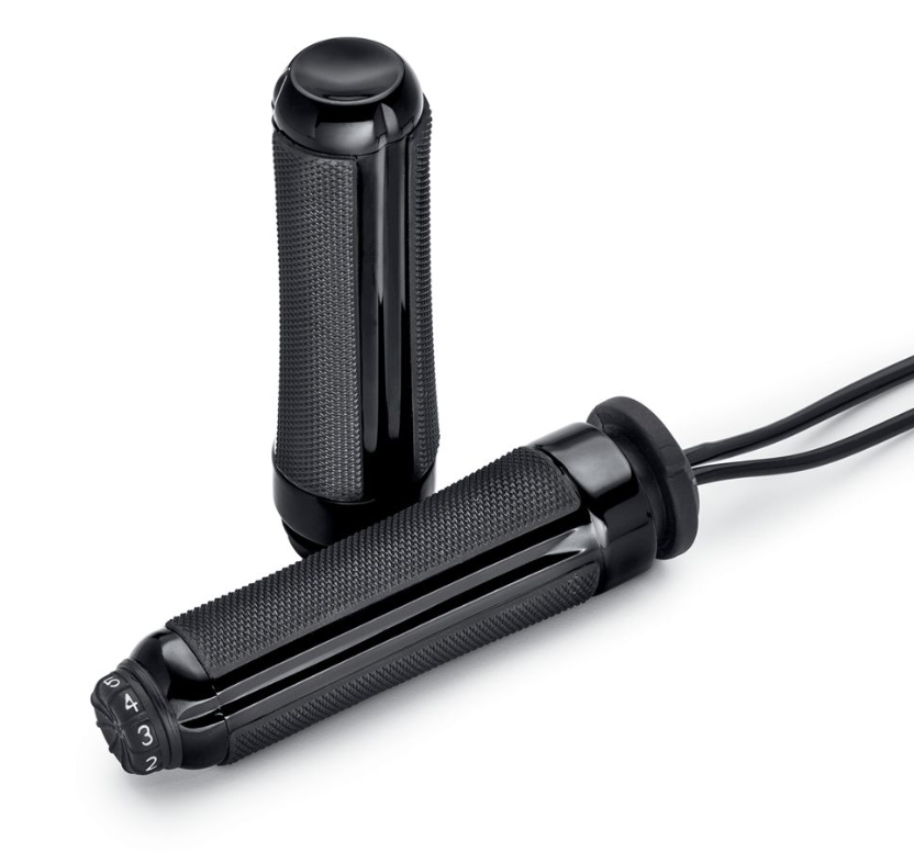 エアフロー ヒーテッドハンドグリップ グロスブラック - Harley