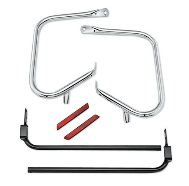 クローム リアサドルバッグガード＆サポートキット - Harley Davidson