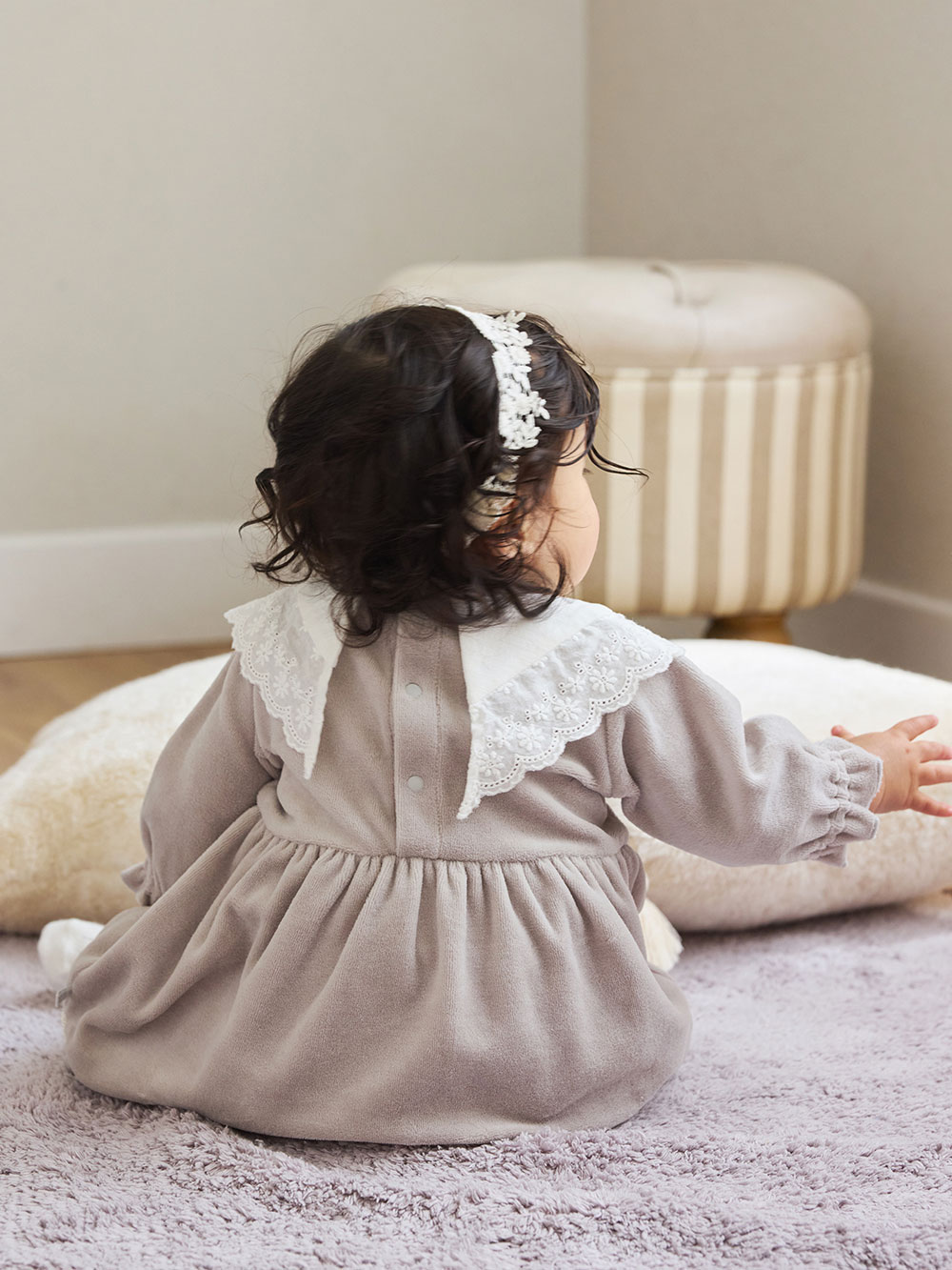 mocmof】おめかしレース襟ロンパース | ロンパース・カバーオール(品番