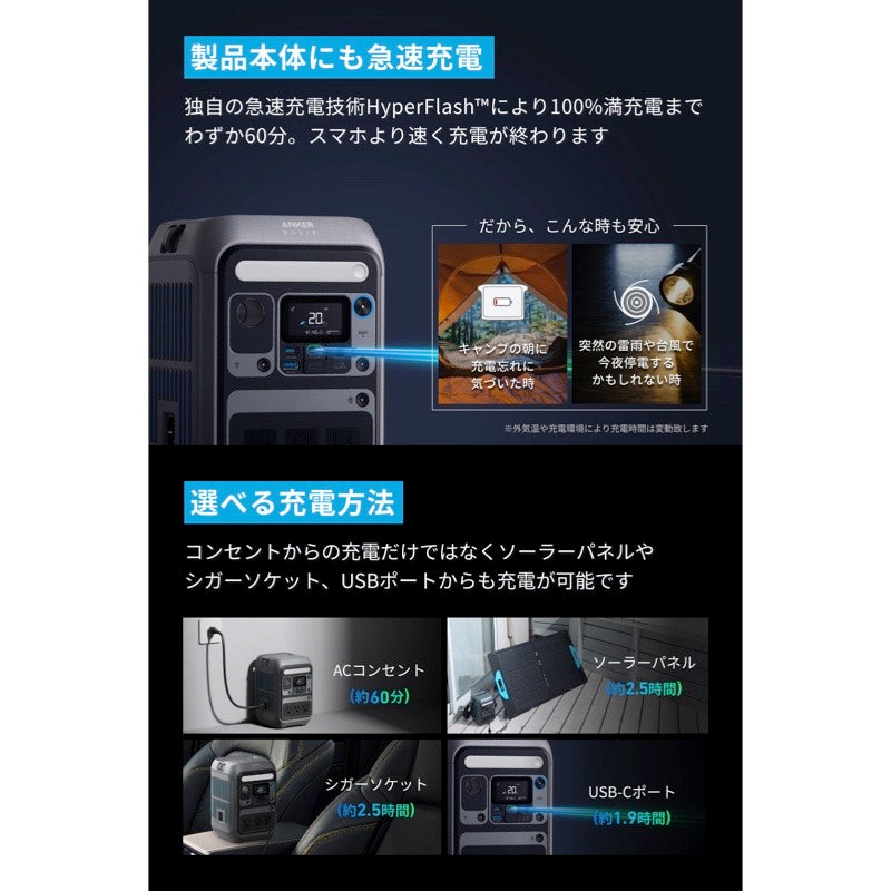 Anker Solix C200 Portable Power Station | ポータブル電源の製品情報