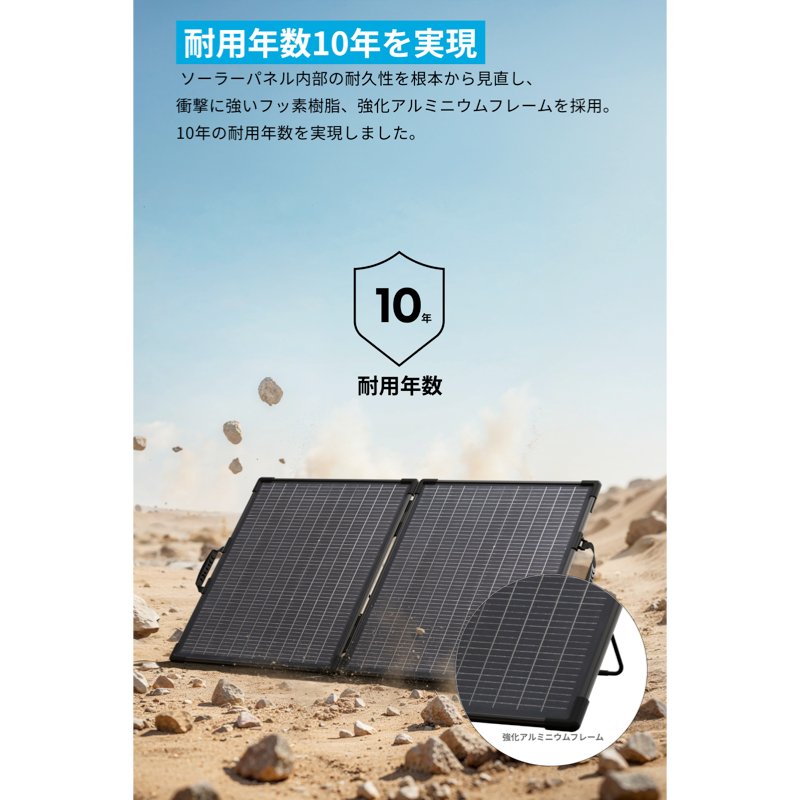 Anker Solix PS100 Dual Portable Solar Panel | ソーラーパネルの製品