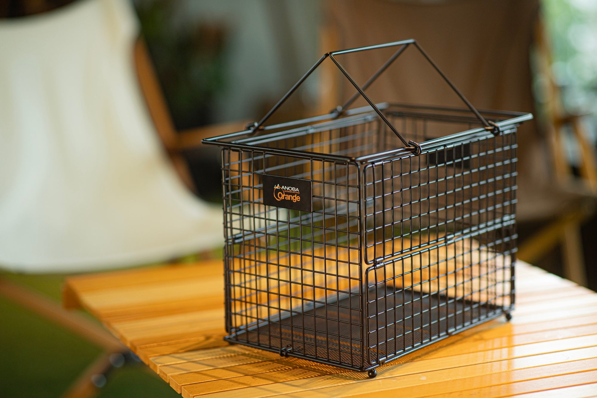 フォールディングワイヤーバスケット M ANOBA x Orange Limited
