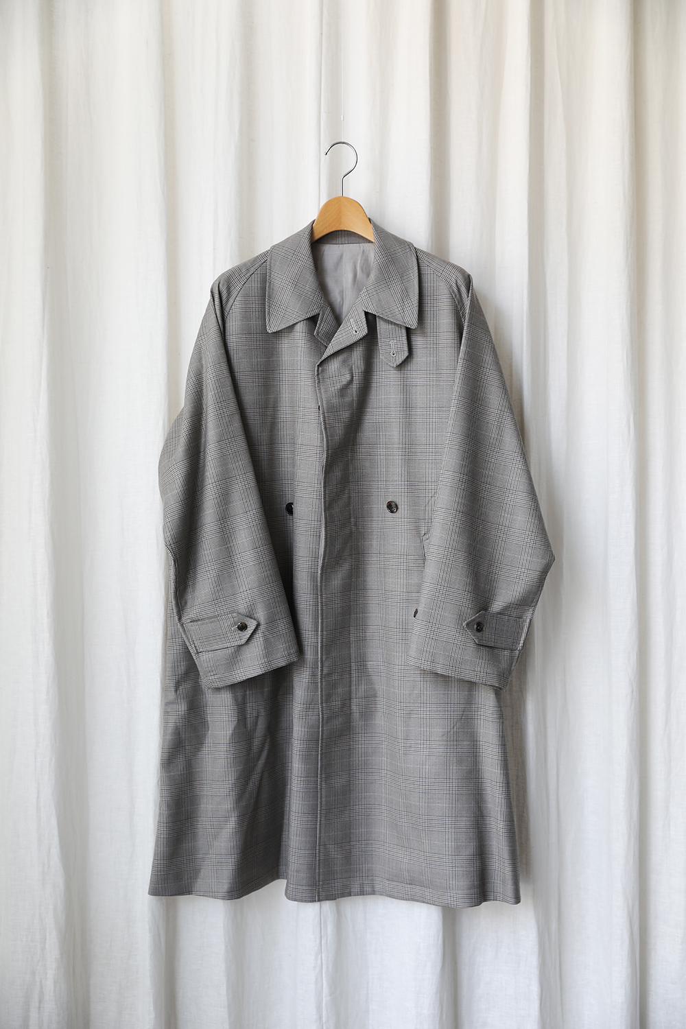 SALE MEN'S ｜「URU」WOOL CHECK BELTED COAT | ANOTHER LOUNGE