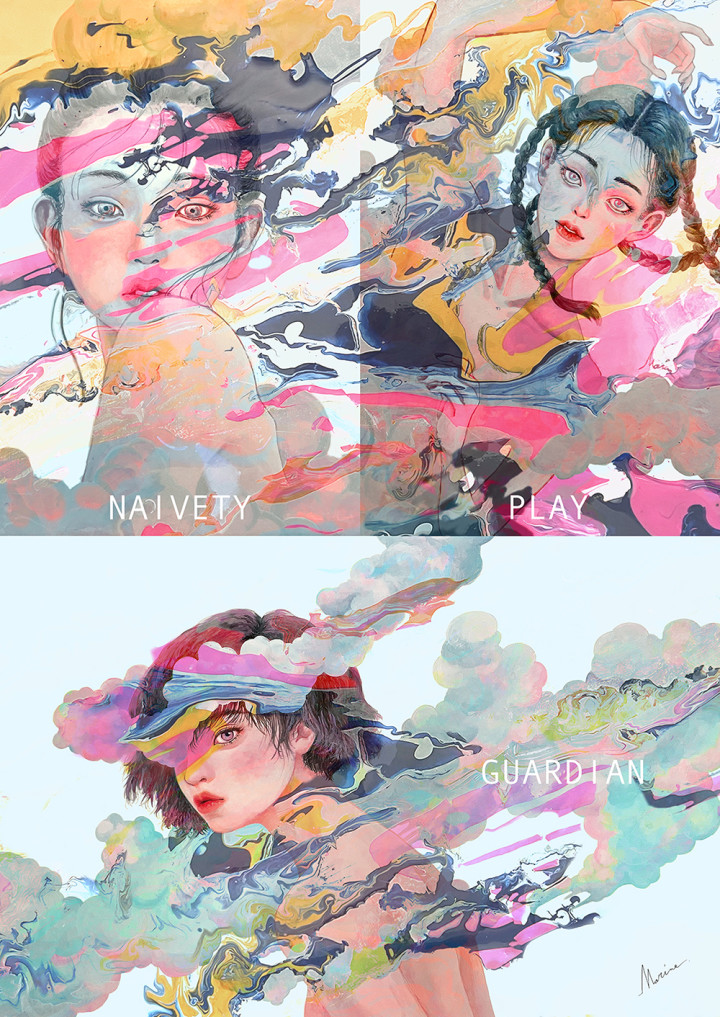 ACRYLIC / アクリル絵の具｜「made and seek」展示作品ポスターN0.3