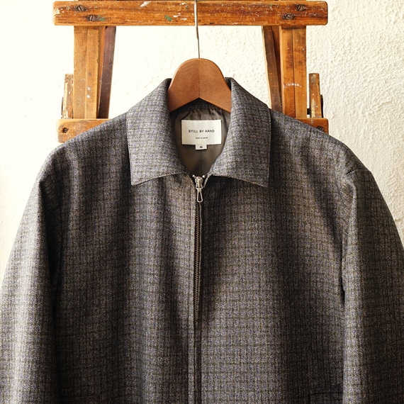 STILL BY HAND ウールライク・エステルツイードの ZIPブルゾン（BL0493