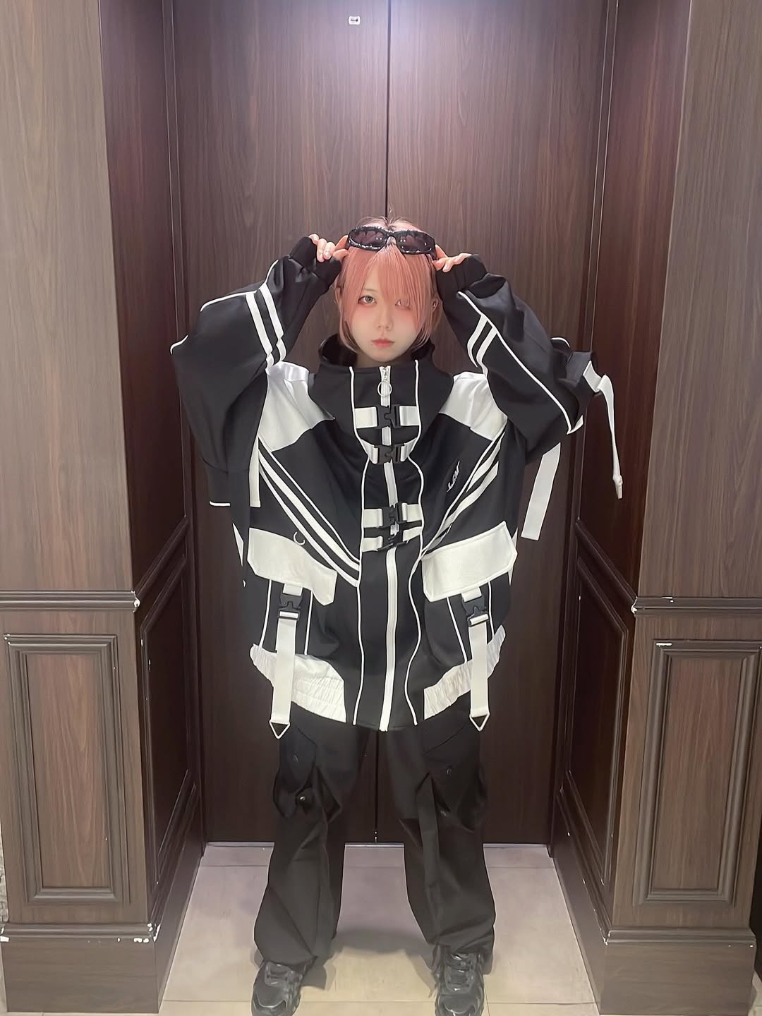 REFLEM【レフレム】サイバー切替ボリュームネックジャージパーカー/全2色