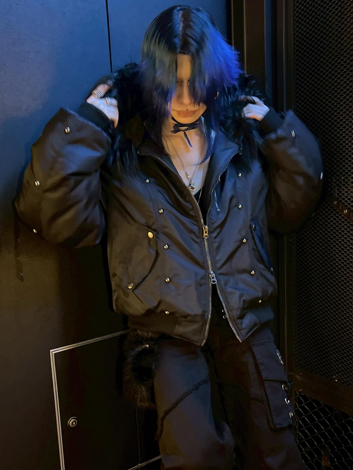 REFLEM【レフレム】ファーポーチベルト付フレアデニム/全2色