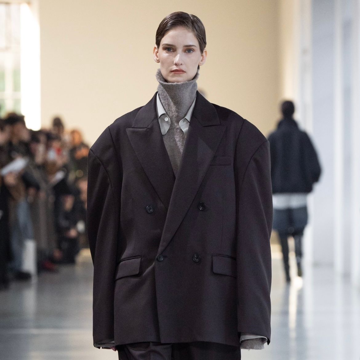 ssstein - 【残り一点】Deformed Shoulder Double Breasted Jacket