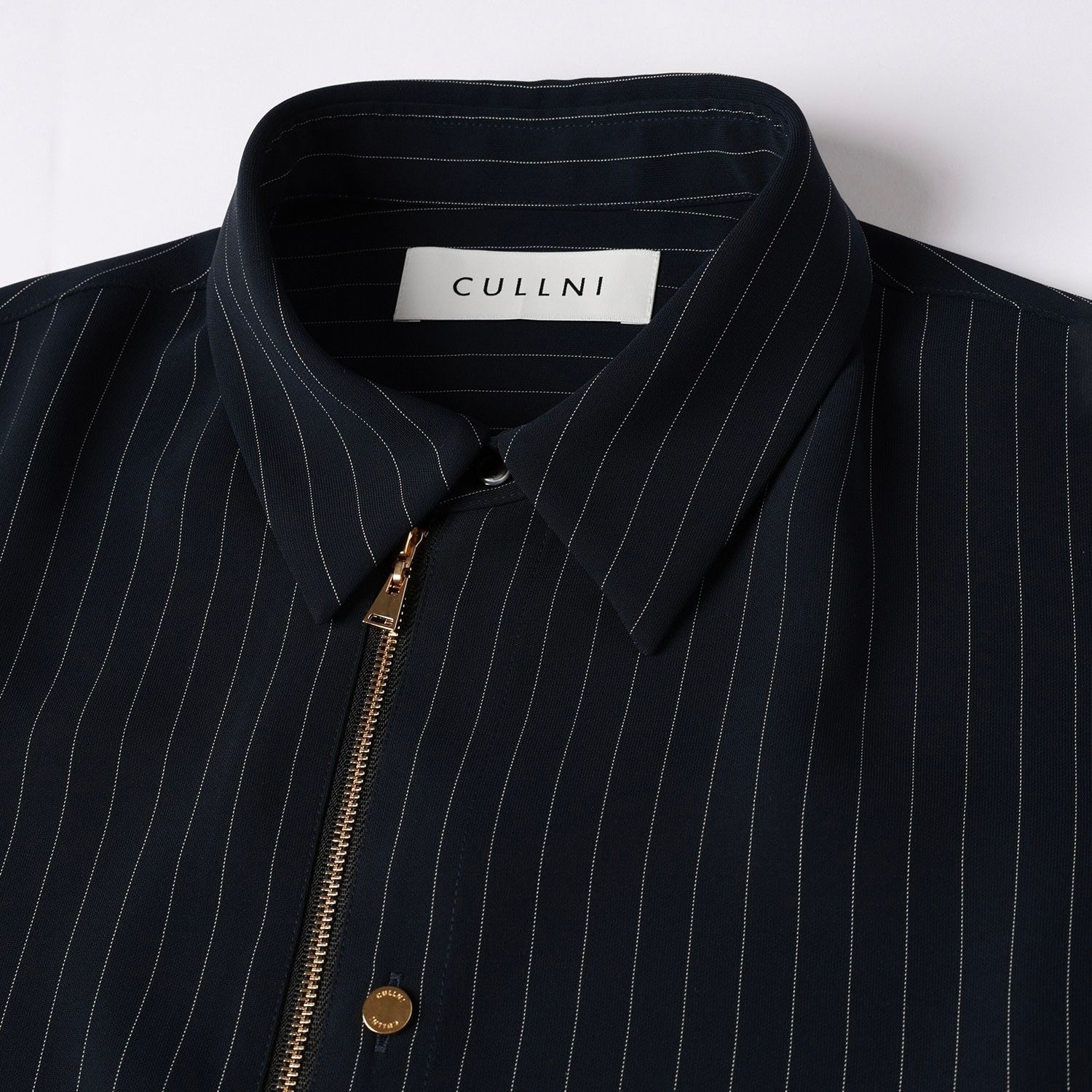 CULLNI - 【残り一点】Stripe Double Cloth Zip Up Shirt | ACRMTSM
