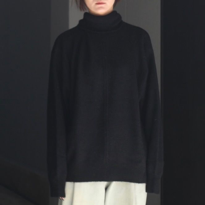 ssstein - 【残り一点】Wool/Alpaca Knit Loose Turtle Neck PO
