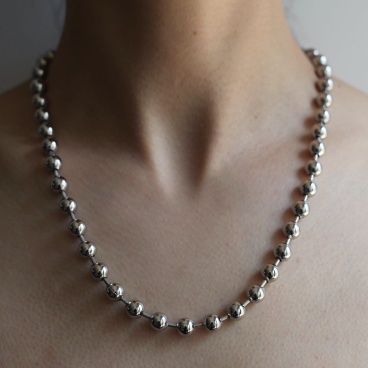 LITTLEBIG - 【残り一点】Ball Chain Necklace(SILVER) | ACRMTSM