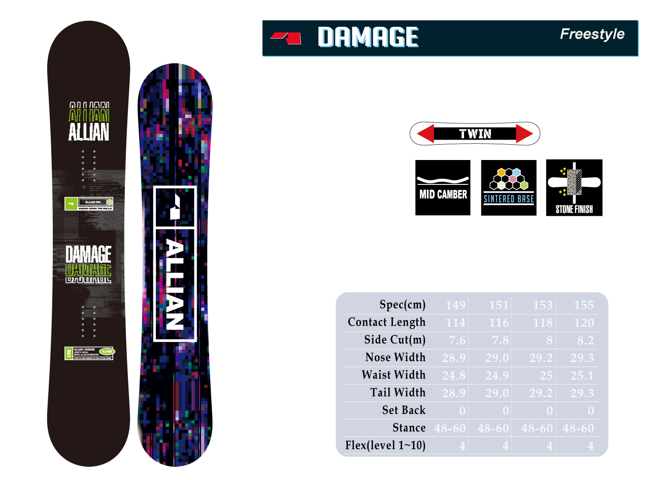 DAMAGE _ ALLIAN SNOWBOARDS 25-26