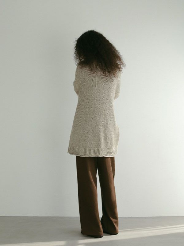 ETRE TOKYO - リネンボトルネックローゲージニットプルオーバー - GREY