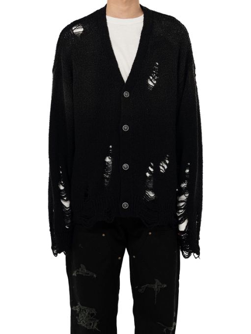 KAMIYA - サンフェードライクニットカーディガン - Sun Faded Like