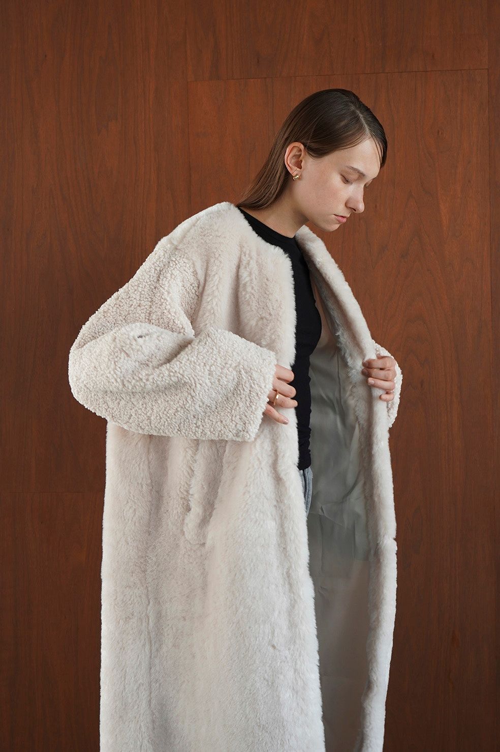 CLANE - ミックス ファー コクーン コート - MIX FUR COCOON COAT
