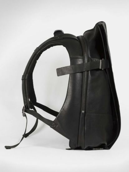 cote&ciel - ISAR M ALIAS COWHIDE LEATHER - Agate Black - レザー