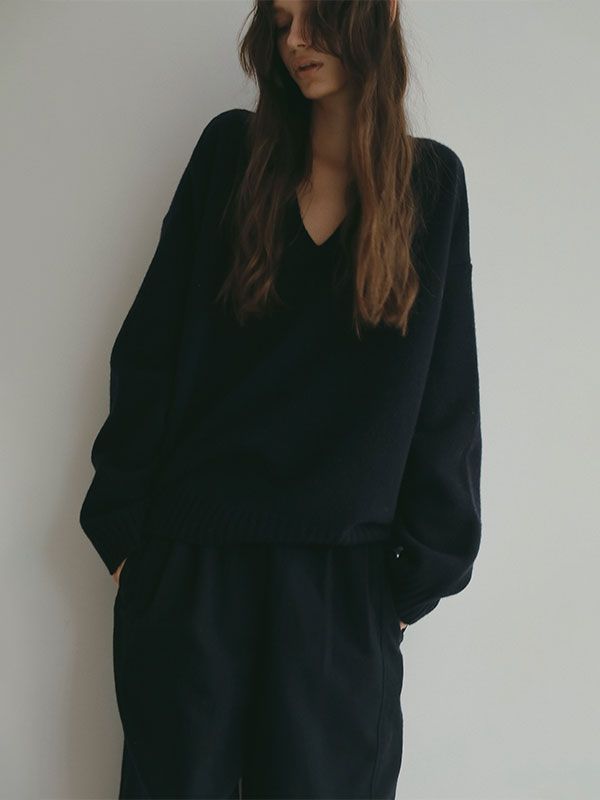 ETRE TOKYO - Vネック2wayニットプルオーバー (NAVY) | ADDICT WEB SHOP