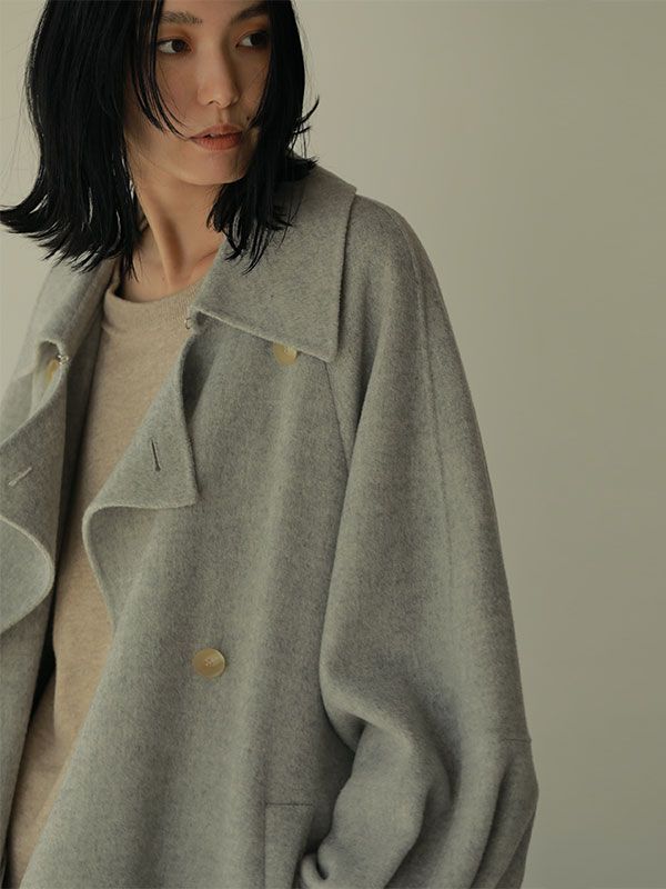 ETRE TOKYO - リバートレンチコート - GREY | ADDICT WEB SHOP