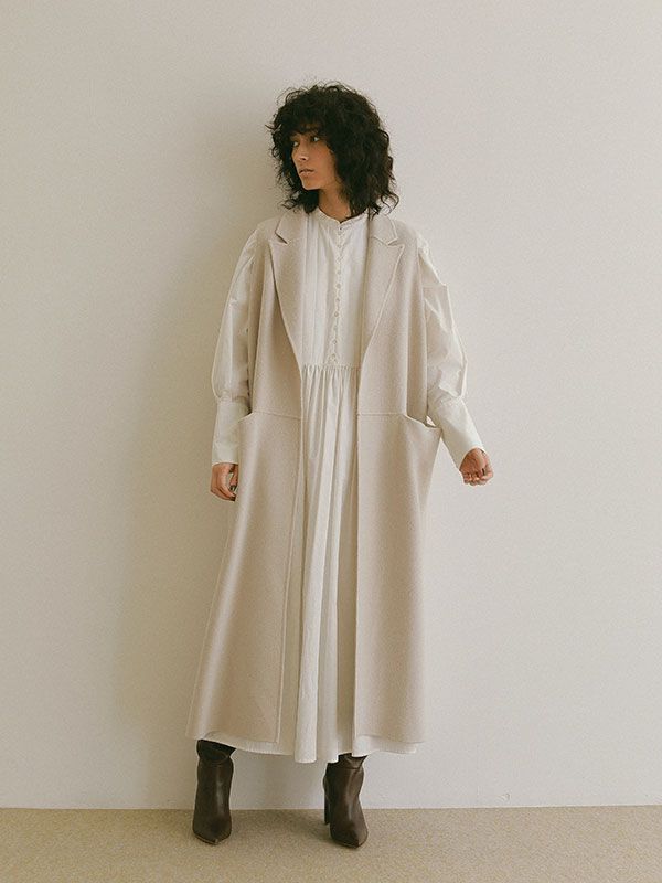 ETRE TOKYO - ツーピースボレロリバーコート - GREIGE | ADDICT WEB SHOP