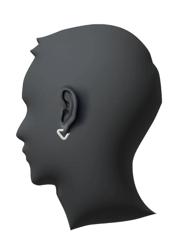 CAREERING - 【両耳用】TRIANGLE 301 WHITE トライアングル ピアス