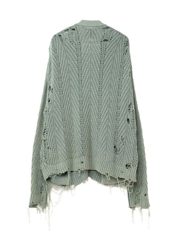 Maison MIHARA YASUHIRO - ブリーチド ニットカーディガン - Bleached