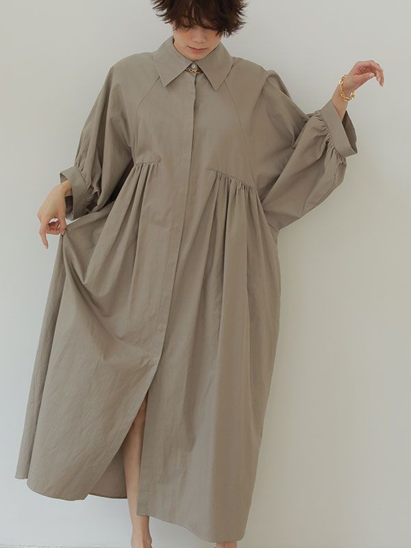 ETRE TOKYO - バックツイストコットンリネンワンピース | ADDICT WEB SHOP