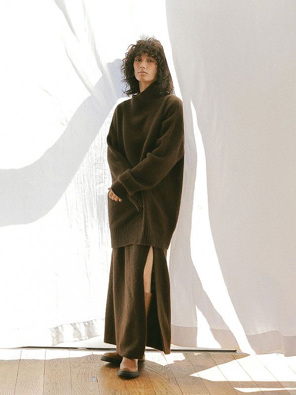 ETRE TOKYO - ヤクタートルニットプルオーバー - BROWN | ADDICT WEB SHOP