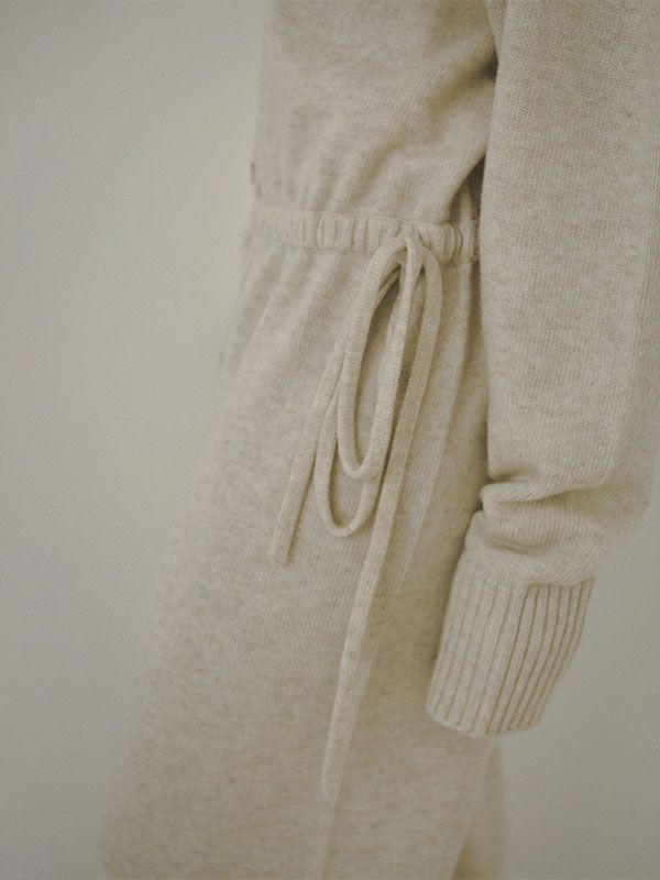 ETRE TOKYO - Vネックニットオールインワン - BEIGE | ADDICT WEB SHOP