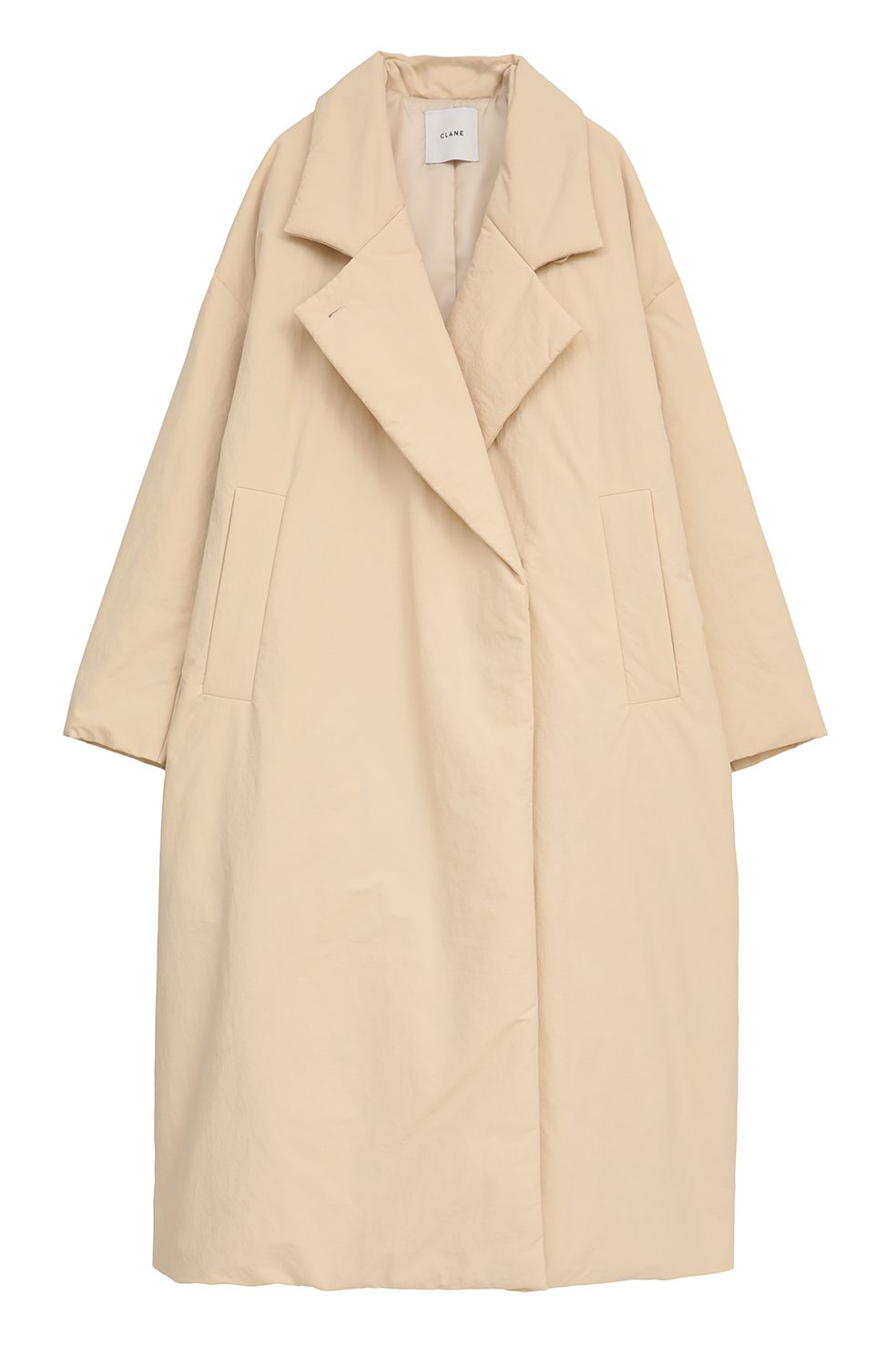 CLANE - カラーダウン チェスターコート アイボリー - COLOR DOWN