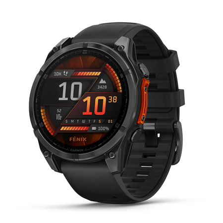 Garmin fenix 8 47mm AMOLED GPS Smartwatch, Slate Gray with Black