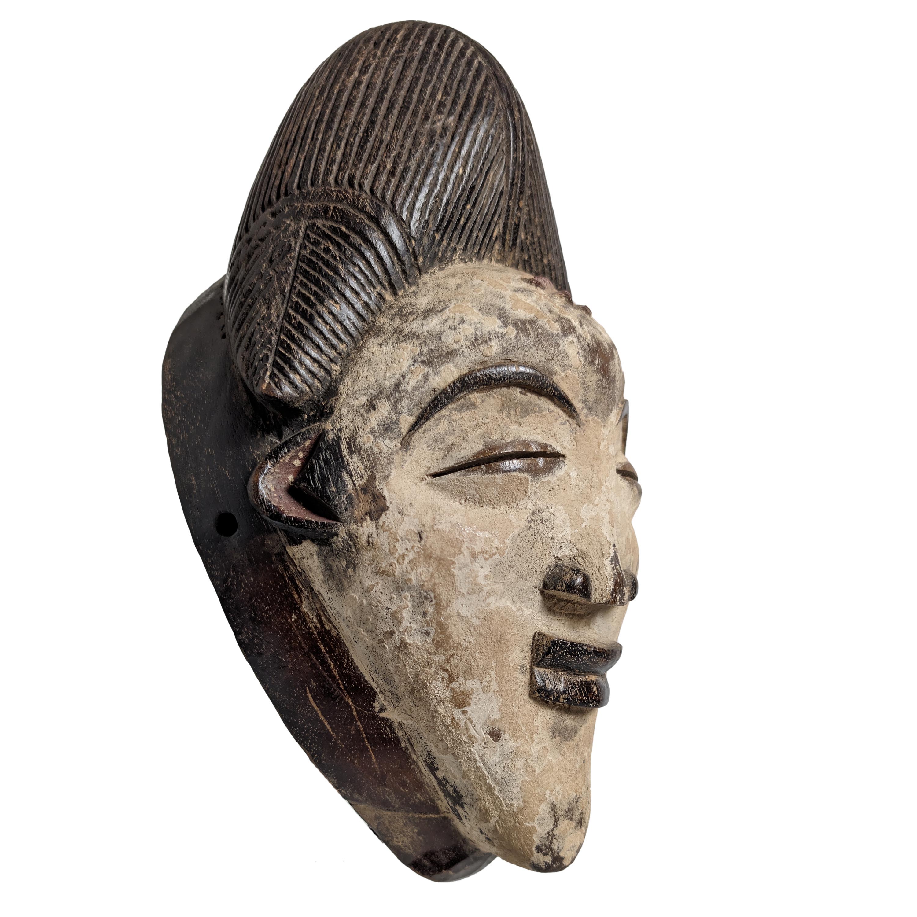 プヌ族仮面 31cm アフリカン プリミティブアート マスク （p300-03